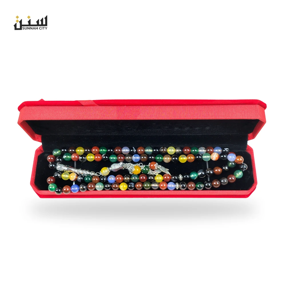 Multi-Color Natural Stone Tasbih (99 Beads) – Premium Tasbih for Gift & Prayer