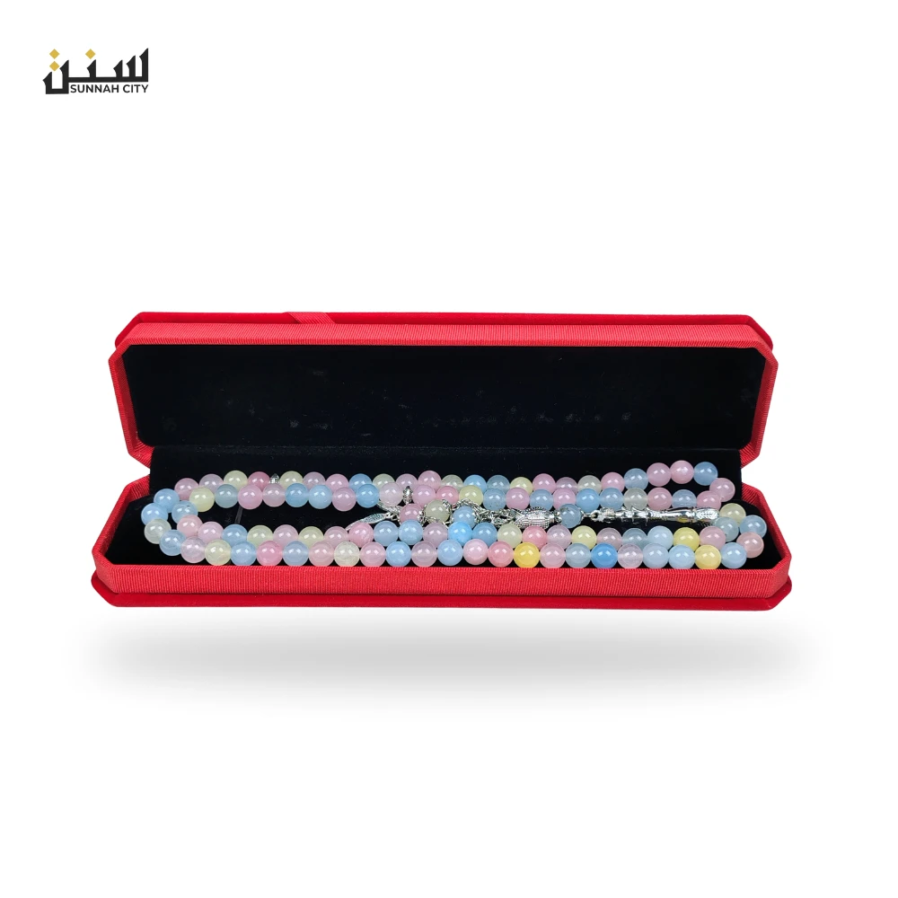 Pastel Multi-Color Natural Stone Tasbih (99 Beads) – Elegant Tasbih for Gift