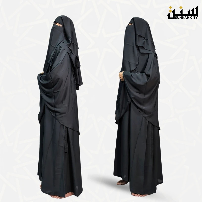 Plane Black Color Borka