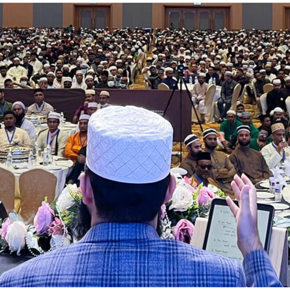 Premium Cotton White and ash Azhari Tupi – Elegant Islamic Cap for Men