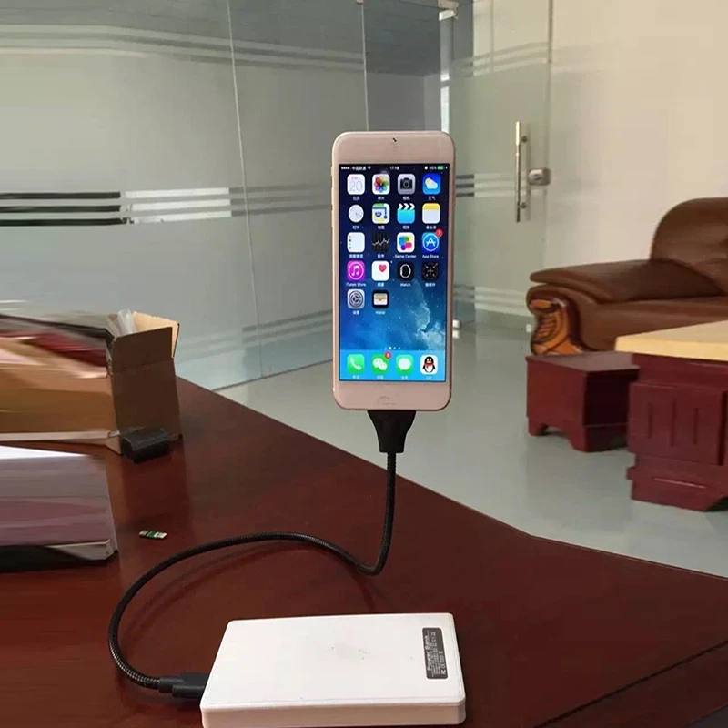Flexible Metal USB Charging Cable & Mobile Stand - 3503