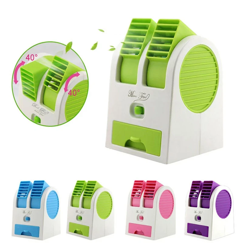 Mini Air Cooler - White and Green