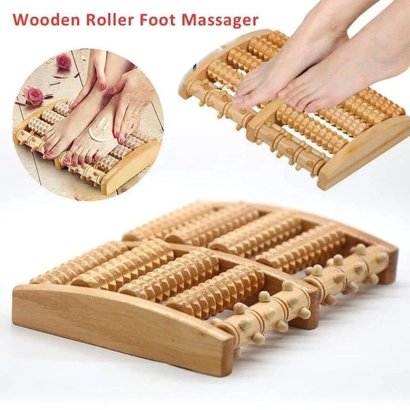 Wooden Roller Foot Massager