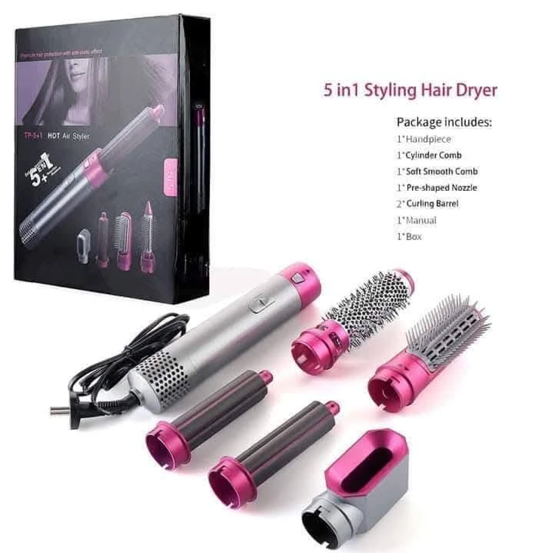 5 in 1 Hair Styler Hair Dryer+Hair Brush+Straightener +Blow Dryer+Curler - Image 3