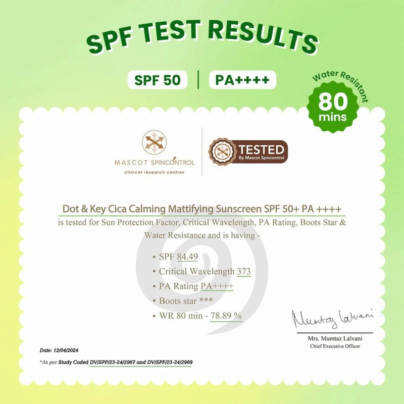 Dot & Key CICA Calming Mattifying Sunscreen SPF 50 PA++++ - Image 4