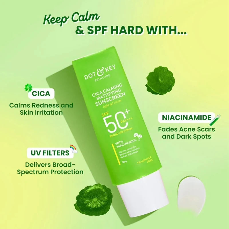 Dot & Key CICA Calming Mattifying Sunscreen SPF 50 PA++++ - Image 5