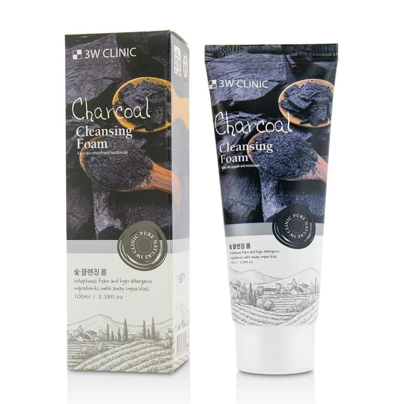 3w Clinic Charcoal Foam Cleansing Face Wash