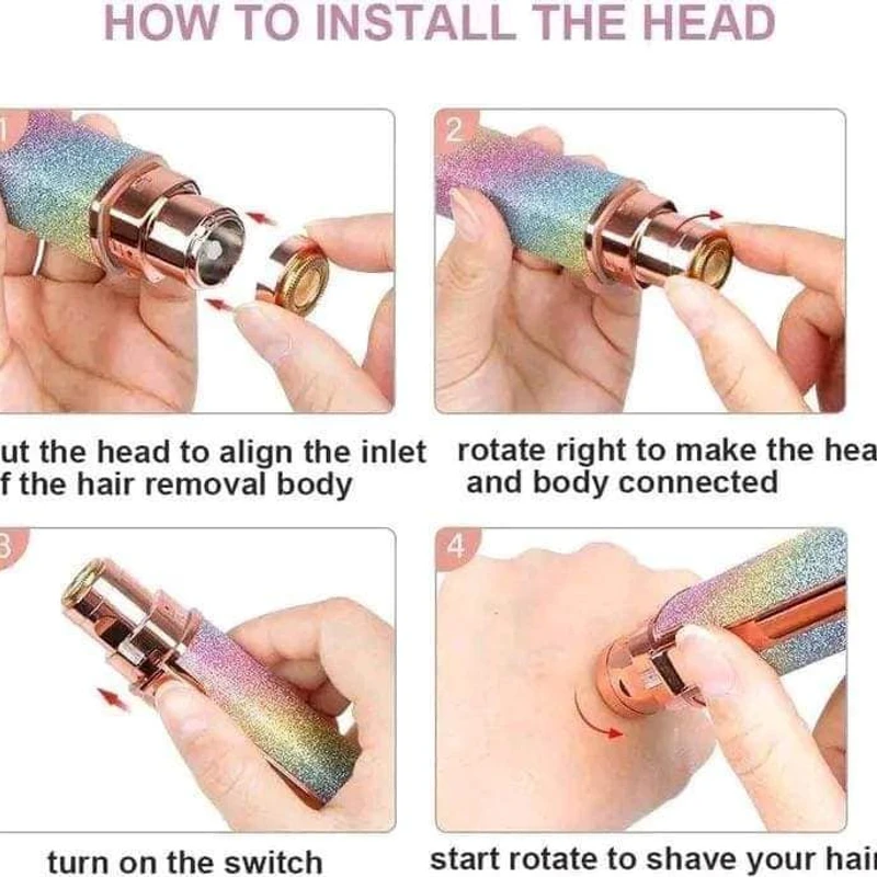 2 in 1 Flawless facial & eyebrows hair remover trimmer for woman - Image 5