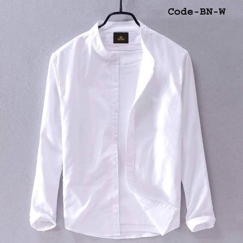 Oxford Cotton Ban Coller Shirt