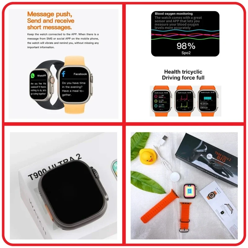 T900 Ultra 2 BIG Smart Watch Original - Thumbnail 4