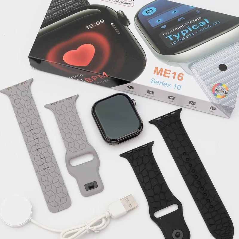 ME16 Series 10 Smartwatch - AMOLED Display with Dynamic Island Golden Color watch