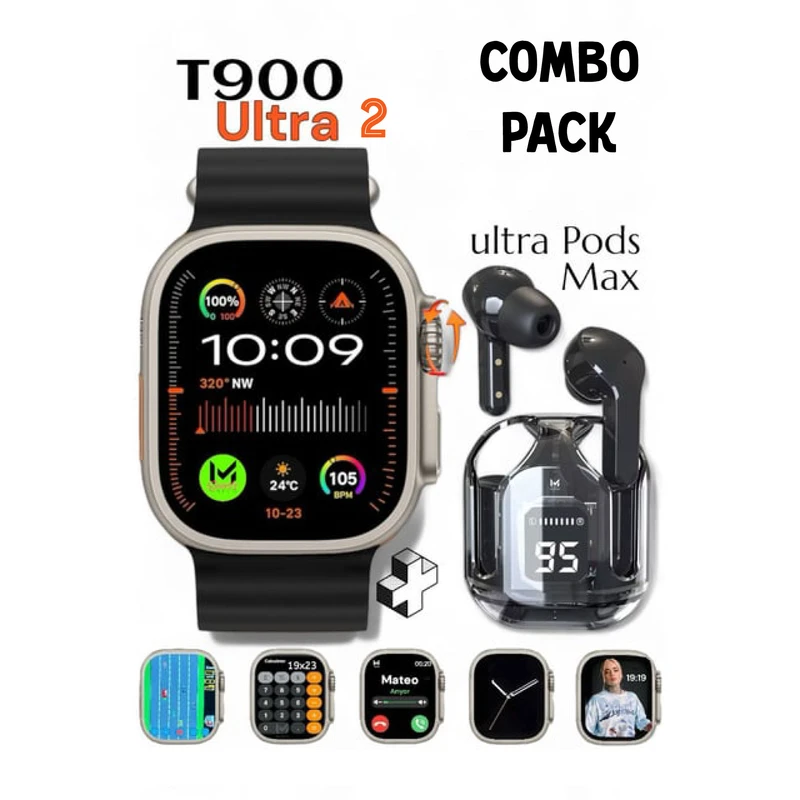 T900 Ultra 2 Smart watch with Ultra Pods Max