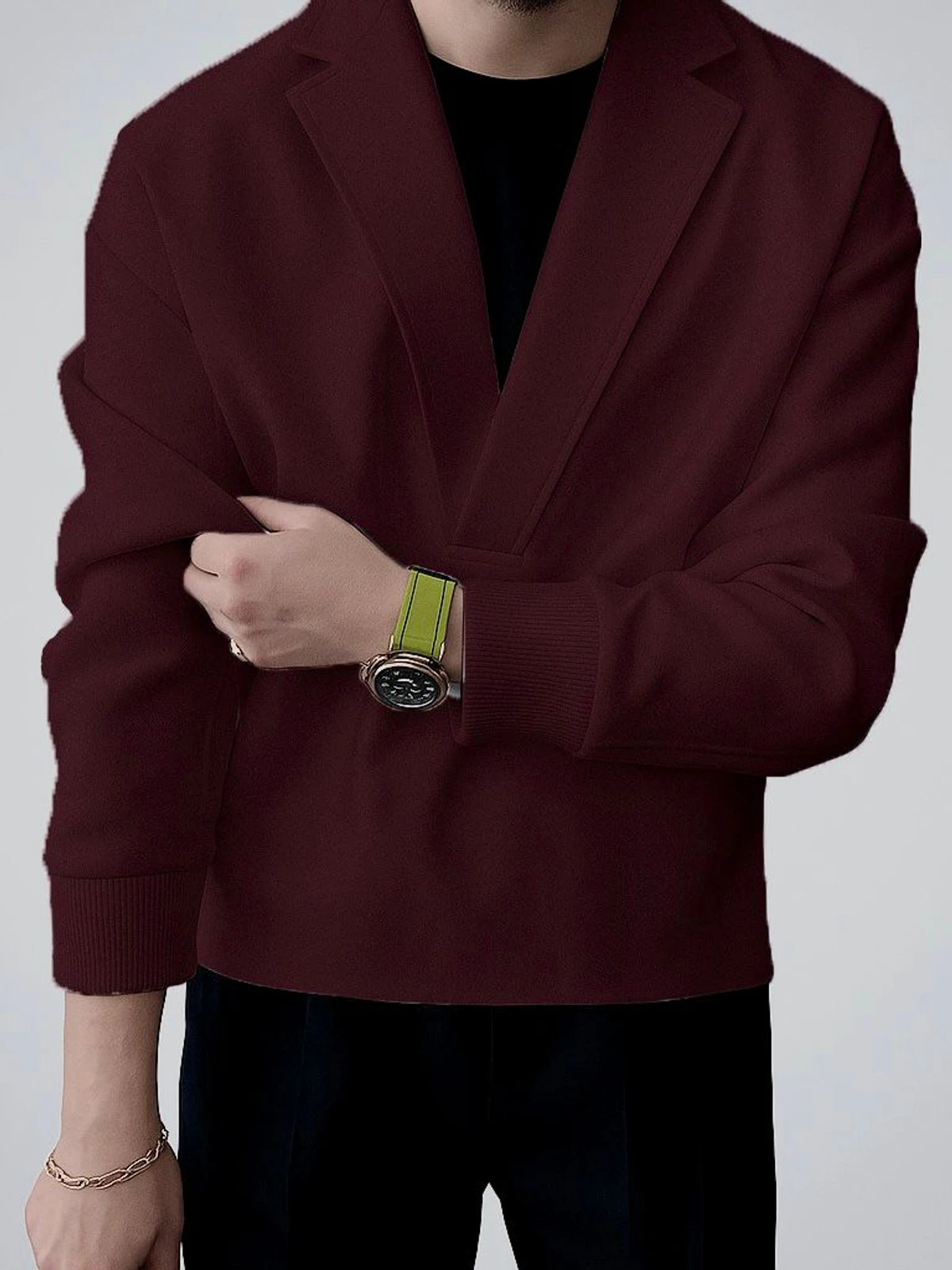 Sweat Blazer Maroon