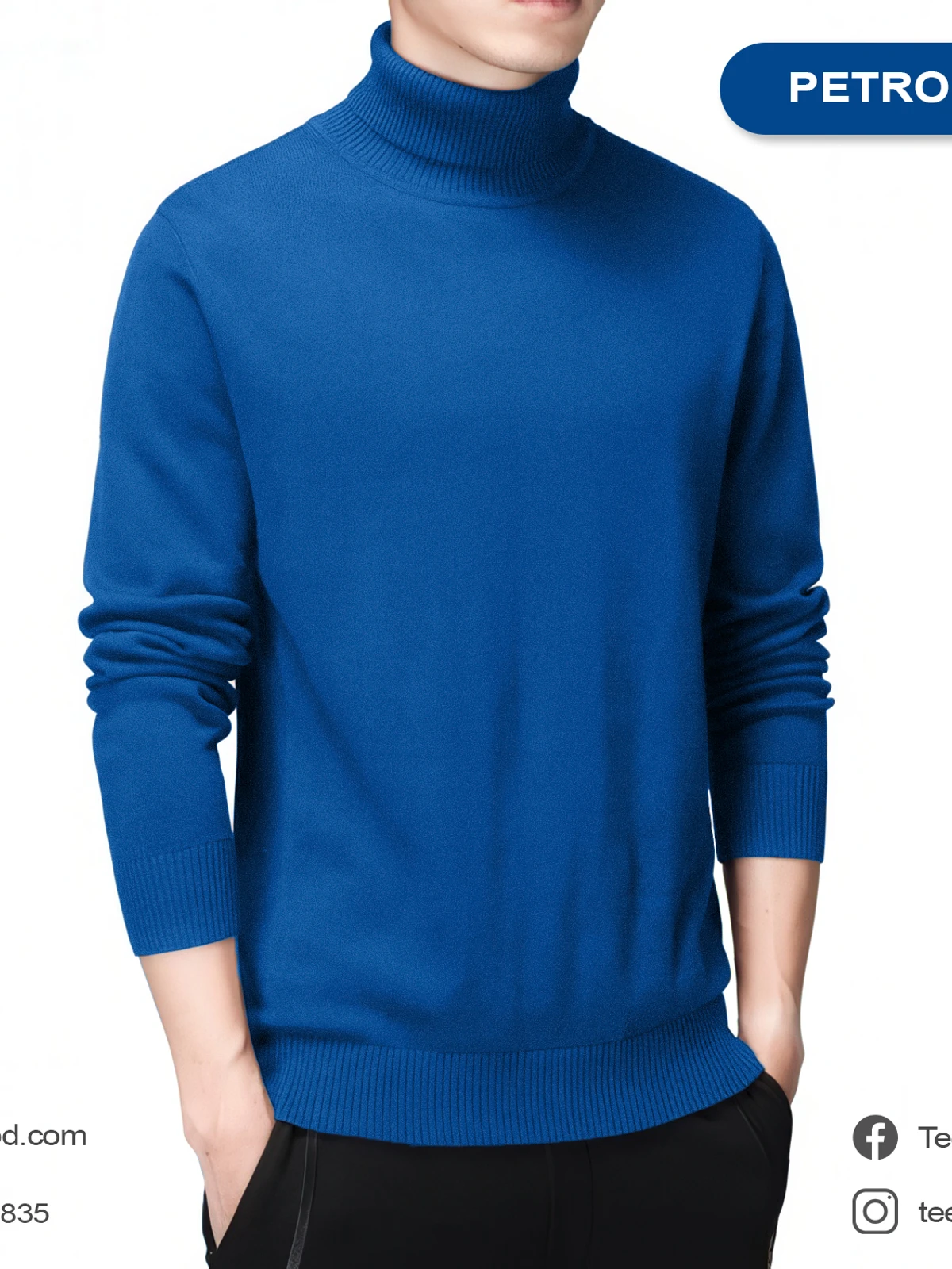 Turtle Neck Petrol blue
