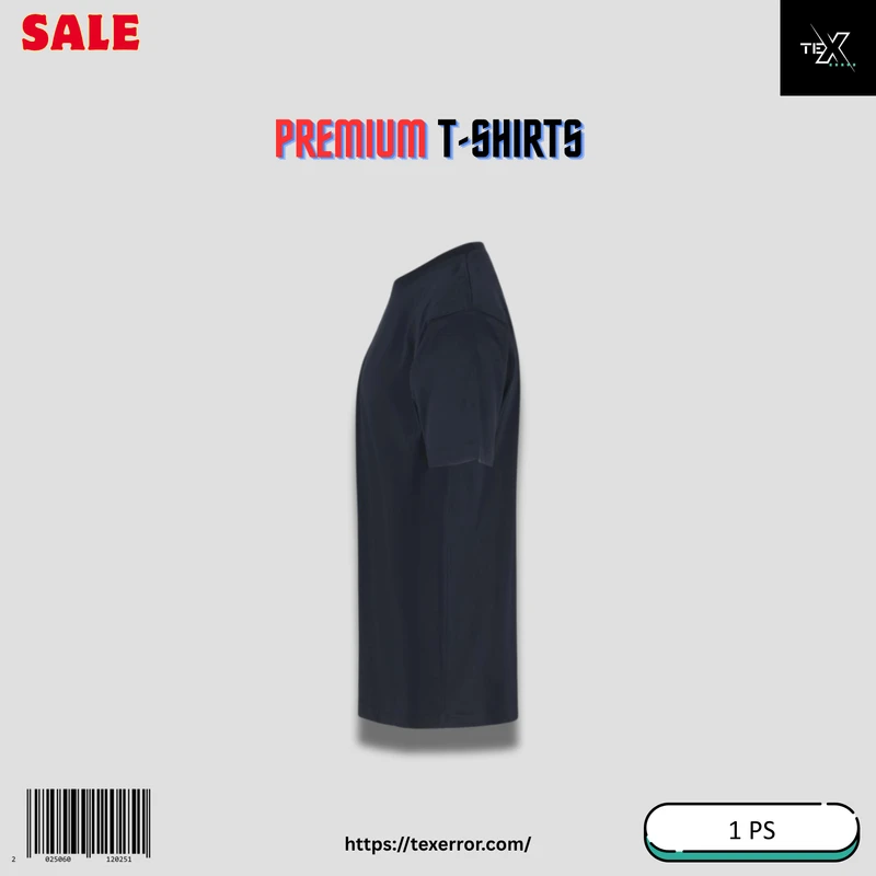 Men's Premium Basic T-shirt : Navy Blue - Thumbnail 3