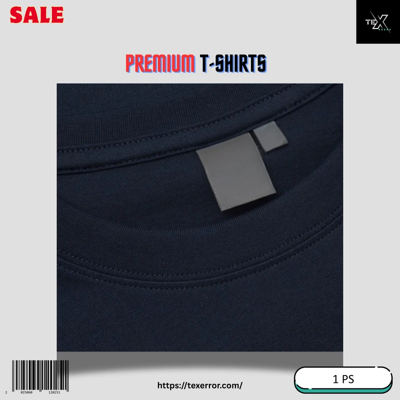 Men's Premium Basic T-shirt : Navy Blue - Thumbnail 4