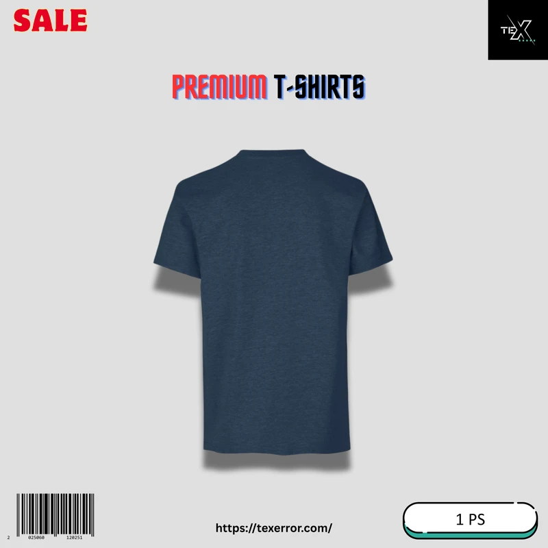 Men's Premium Basic T-shirt : Blue Melange
