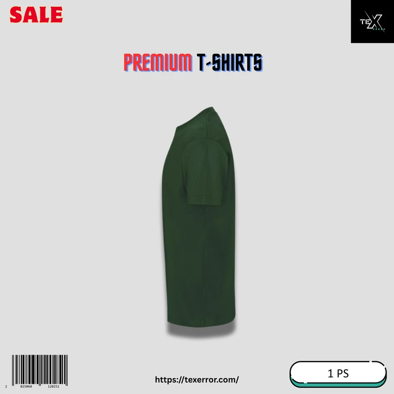 Men's Premium Basic T-shirt : Green - Thumbnail 3