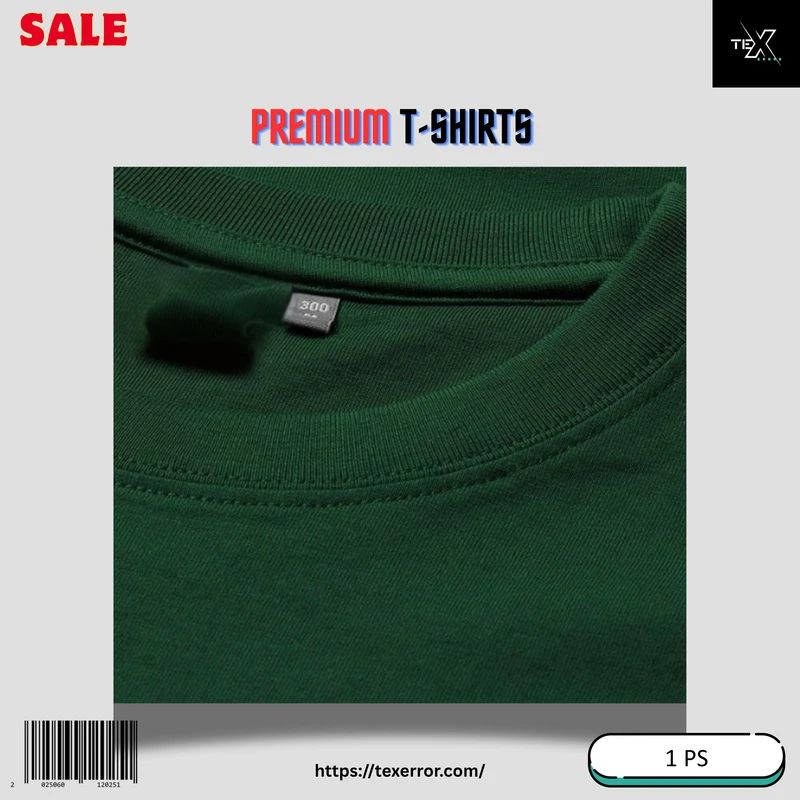 Men's Premium Basic T-shirt : Green - Thumbnail 4