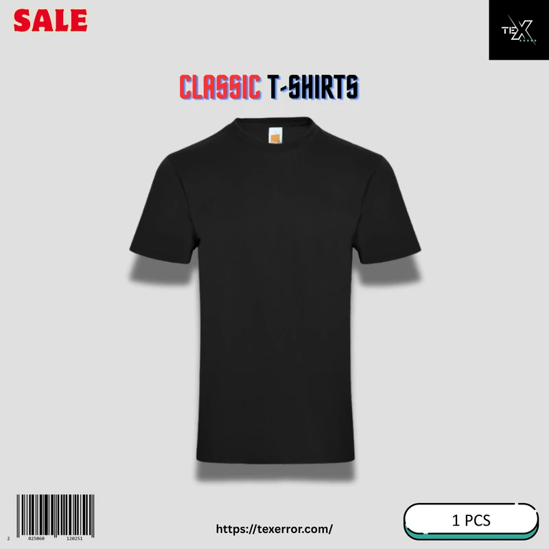 Men's Classic Solid T-shirt Combo : Black, Paste, Royal Blue