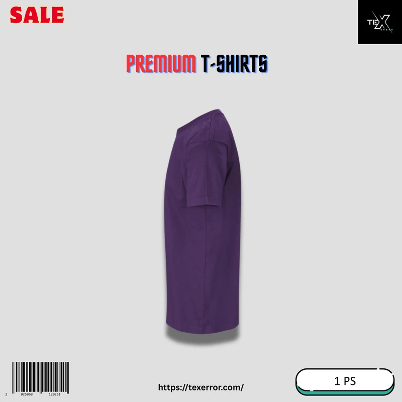 Men's Premium Basic T-shirt : Purple - Thumbnail 3