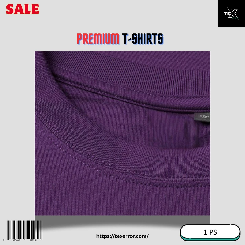 Men's Premium Basic T-shirt : Purple - Thumbnail 4