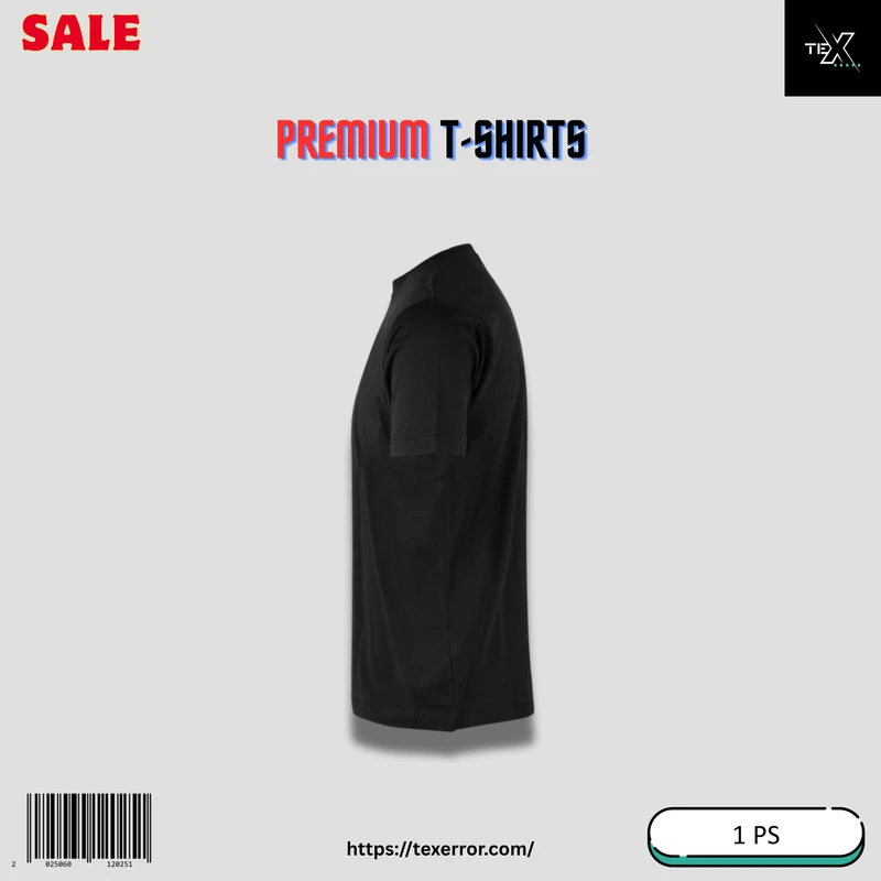 Men's Premium Basic T-shirt : Black - Thumbnail 3