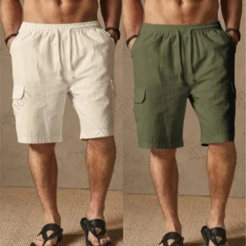 (2 pcs Combo) Summer Comfortable 5 Pocket Cotton Shorts For Men