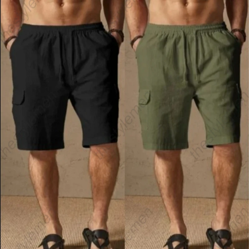 (2 pcs Combo) Summer Comfortable 5 Pocket Cotton Shorts For Men