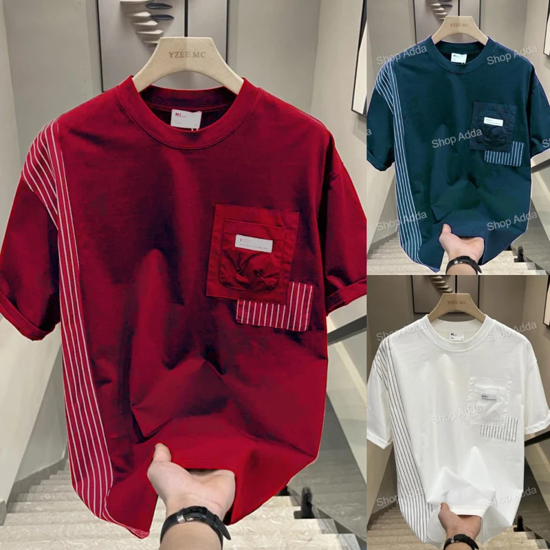 Droup Shoulder 3 pcs T-Shirt For Men