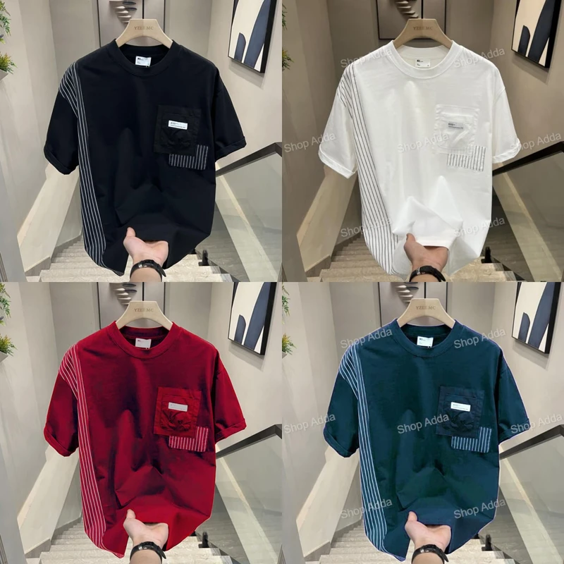 Droup Shoulder 4 pcs T-Shirt For Men