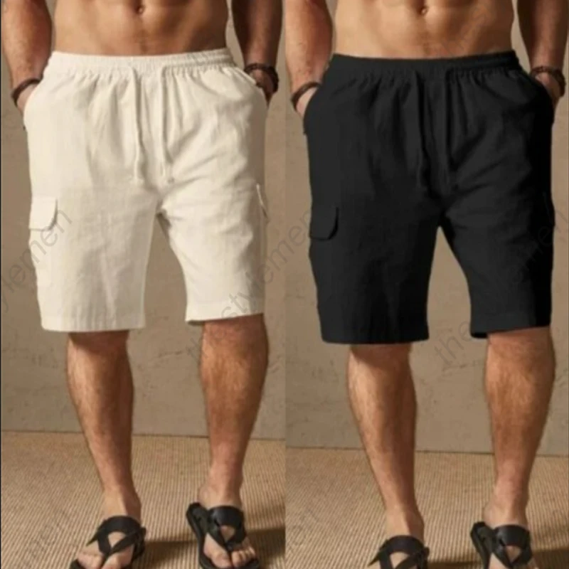 (2 pcs Combo) Summer Comfortable 5 Pocket Cotton Shorts For Men