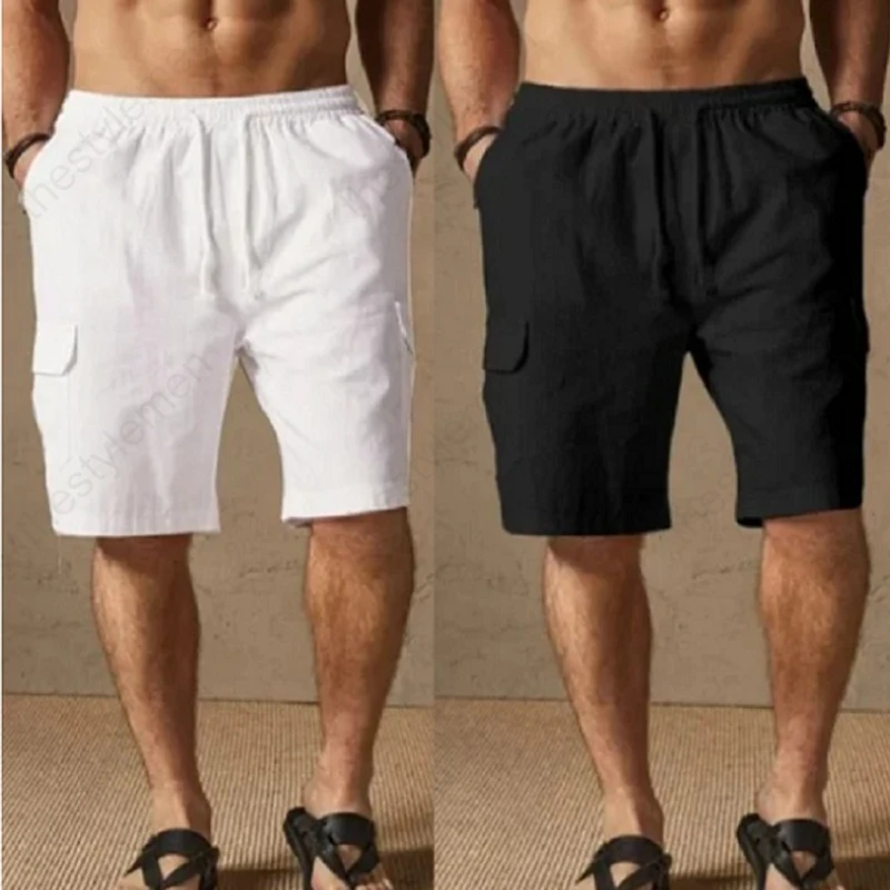 (2 pcs Combo) Summer Comfortable 5 Pocket Cotton Shorts For Men