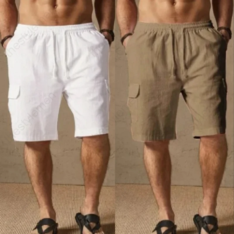 (2 pcs Combo) Summer Comfortable 5 Pocket Cotton Shorts For Men