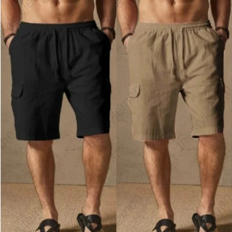 (2 pcs Combo) Summer Comfortable 5 Pocket Cotton Shorts For Men