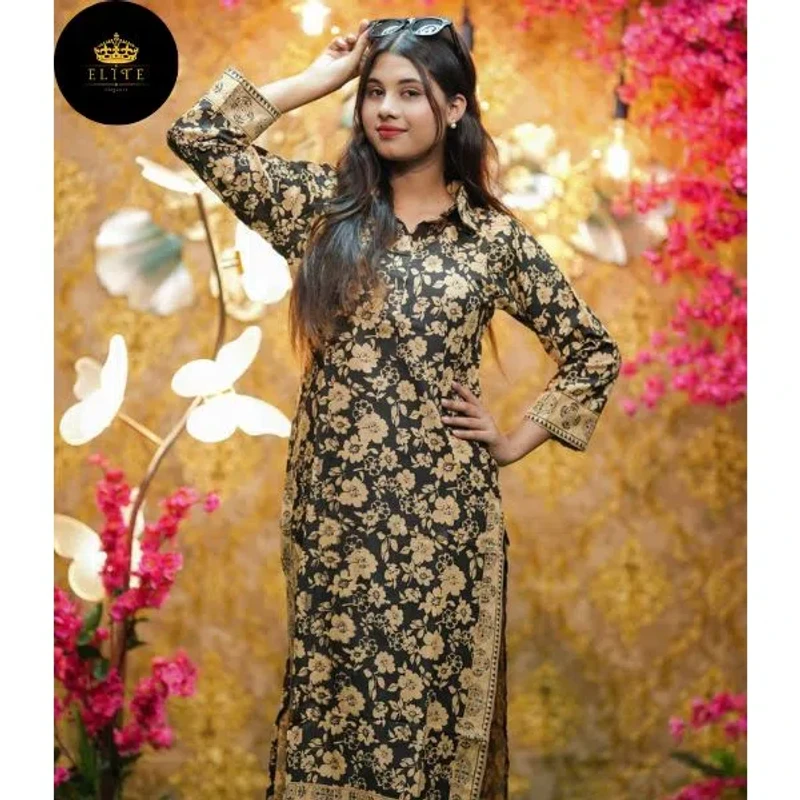 Premium Black & Golden Printed Cotton co-ord set for Summer |The Velvet Closet