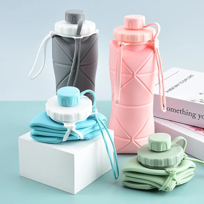 Portable Silicone Folding Water Bottle 600ml