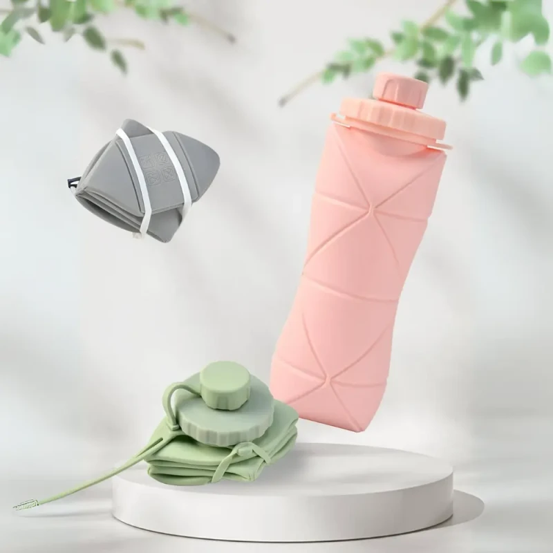 Portable Silicone Folding Water Bottle 600ml