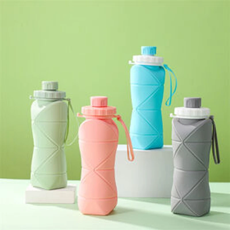 Portable Silicone Folding Water Bottle 600ml - Image 4