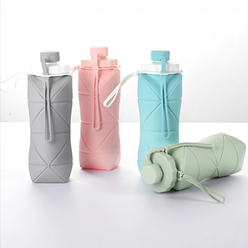 Portable Silicone Folding Water Bottle 600ml - Image 5