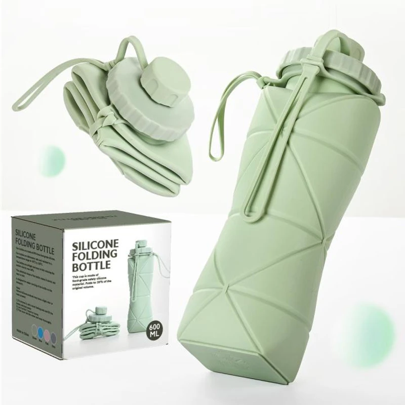 Portable Silicone Folding Water Bottle 600ml - Image 7