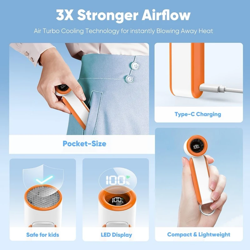 Mini Rechargeable Handheld Cooling Fan - Image 4