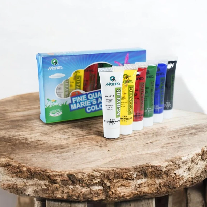 Marie's Acrylic Set 30ML 6 Color Paint