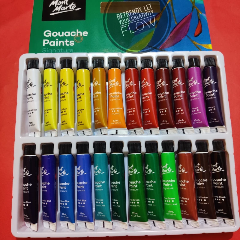 Mont Marte Gouache Set 12ML 24 Color Box
