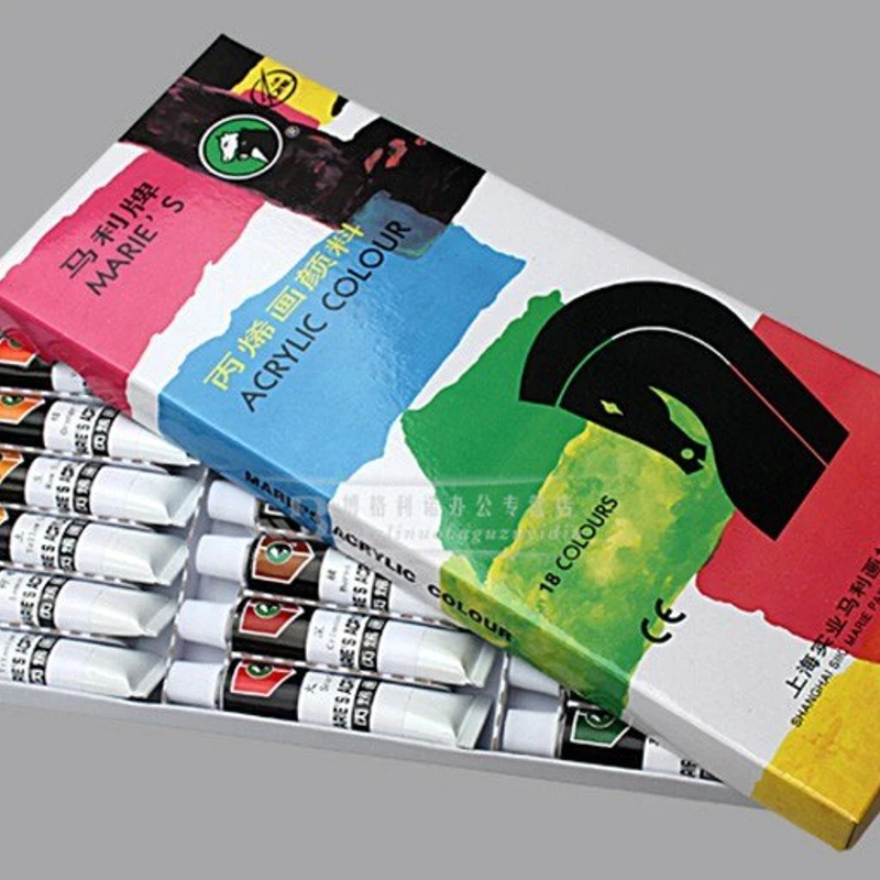 Marie's 12ML 18 Shades Acrylic Paint