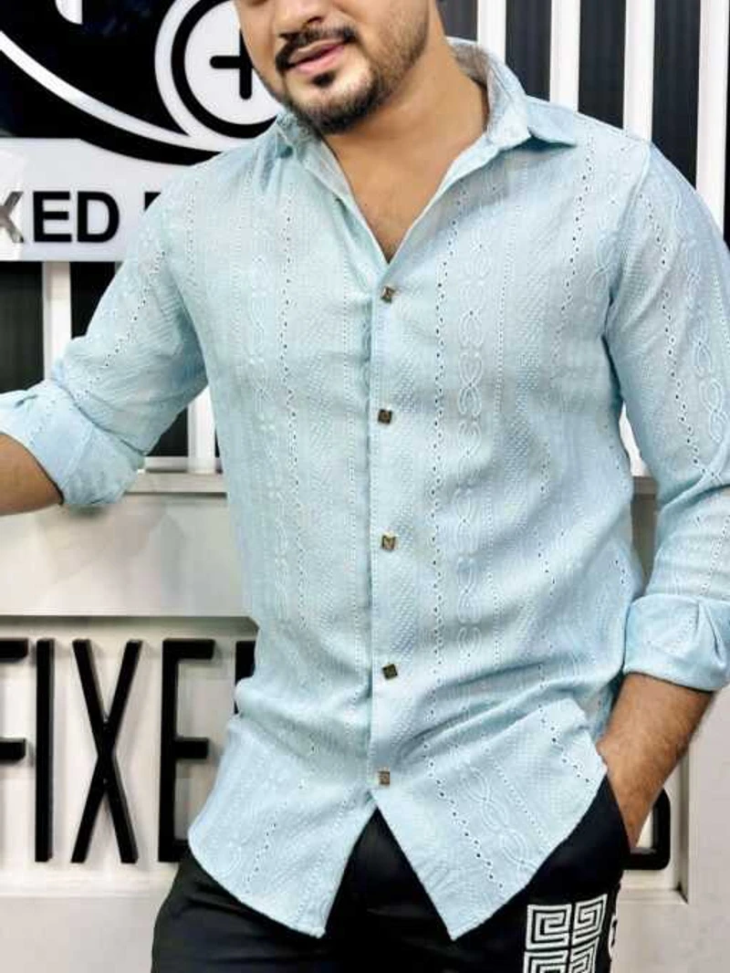 Chinese Spandex Shirt (Light sky)