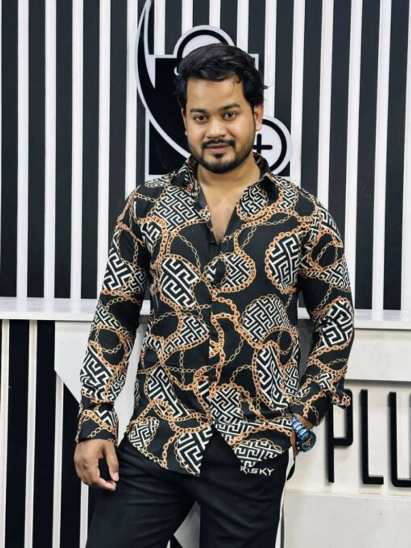 China Bamboo Print Shirt 272