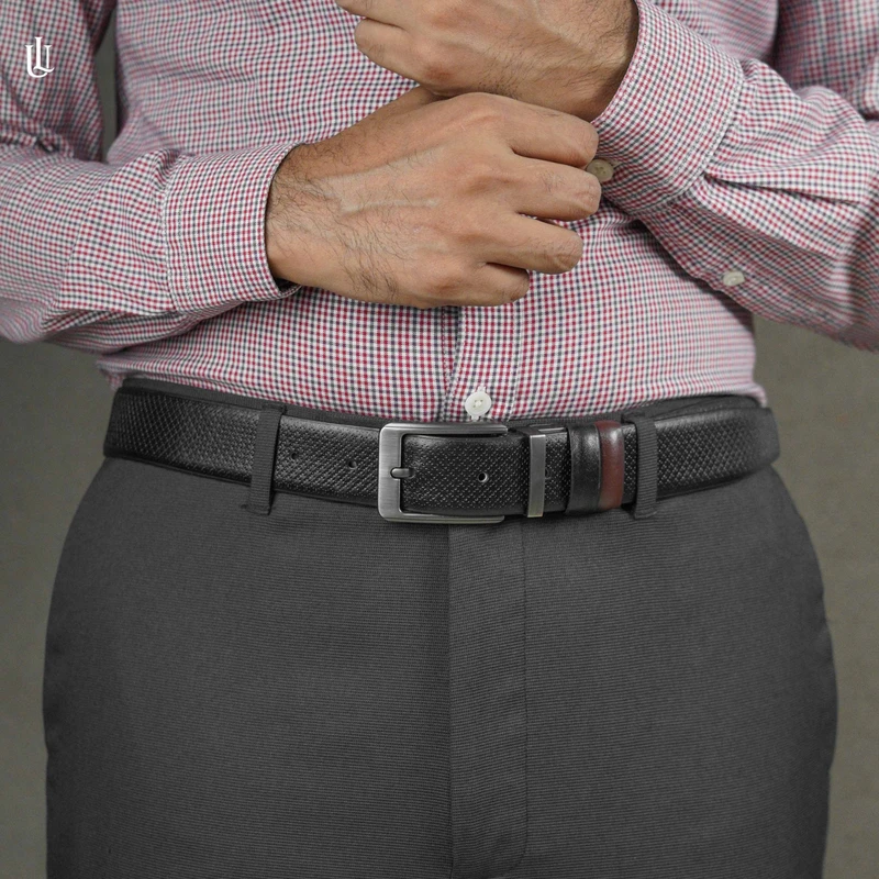 Axel Cross Dot Pattern Belt – Dual Tone Moving Brockless - Image 7