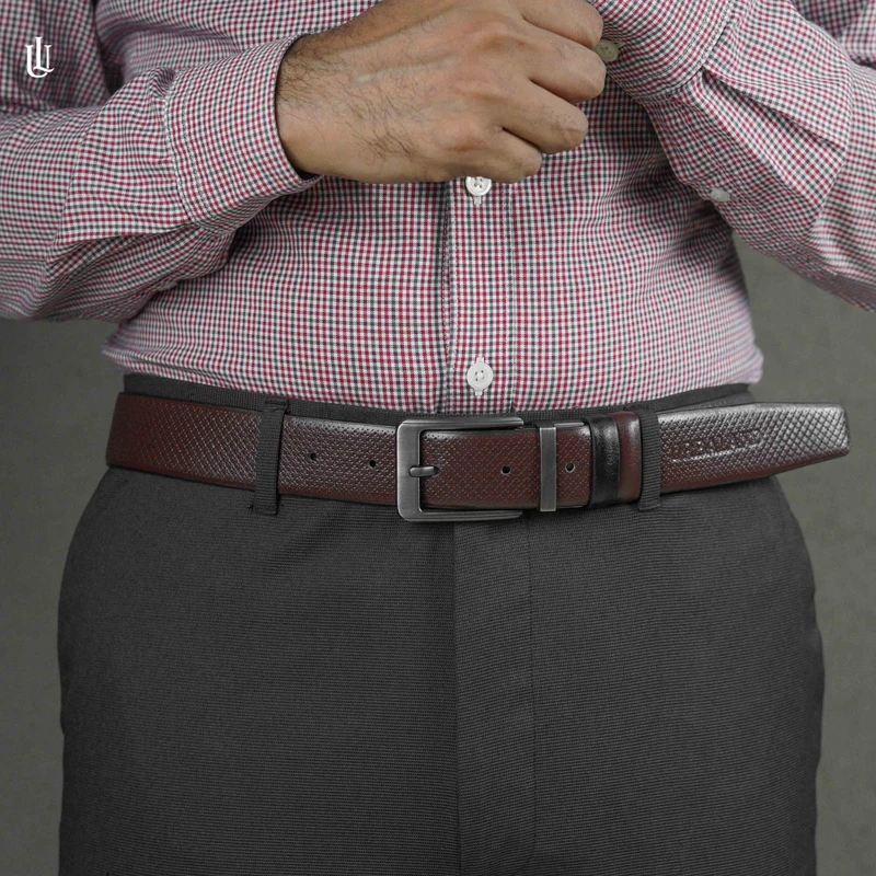 Axel Cross Dot Pattern Belt – Dual Tone Moving Brockless - Image 8