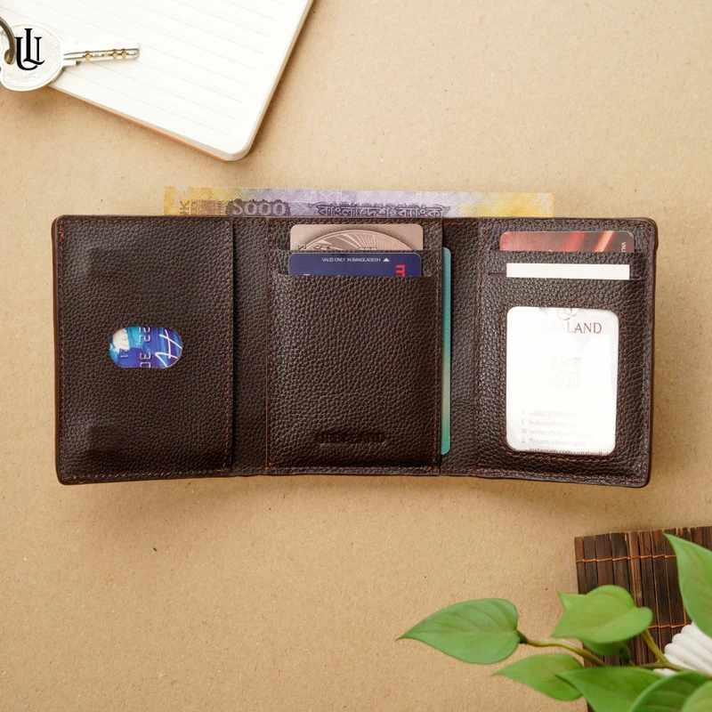 Tedd Magnet Trifold Wallet – Chocolate